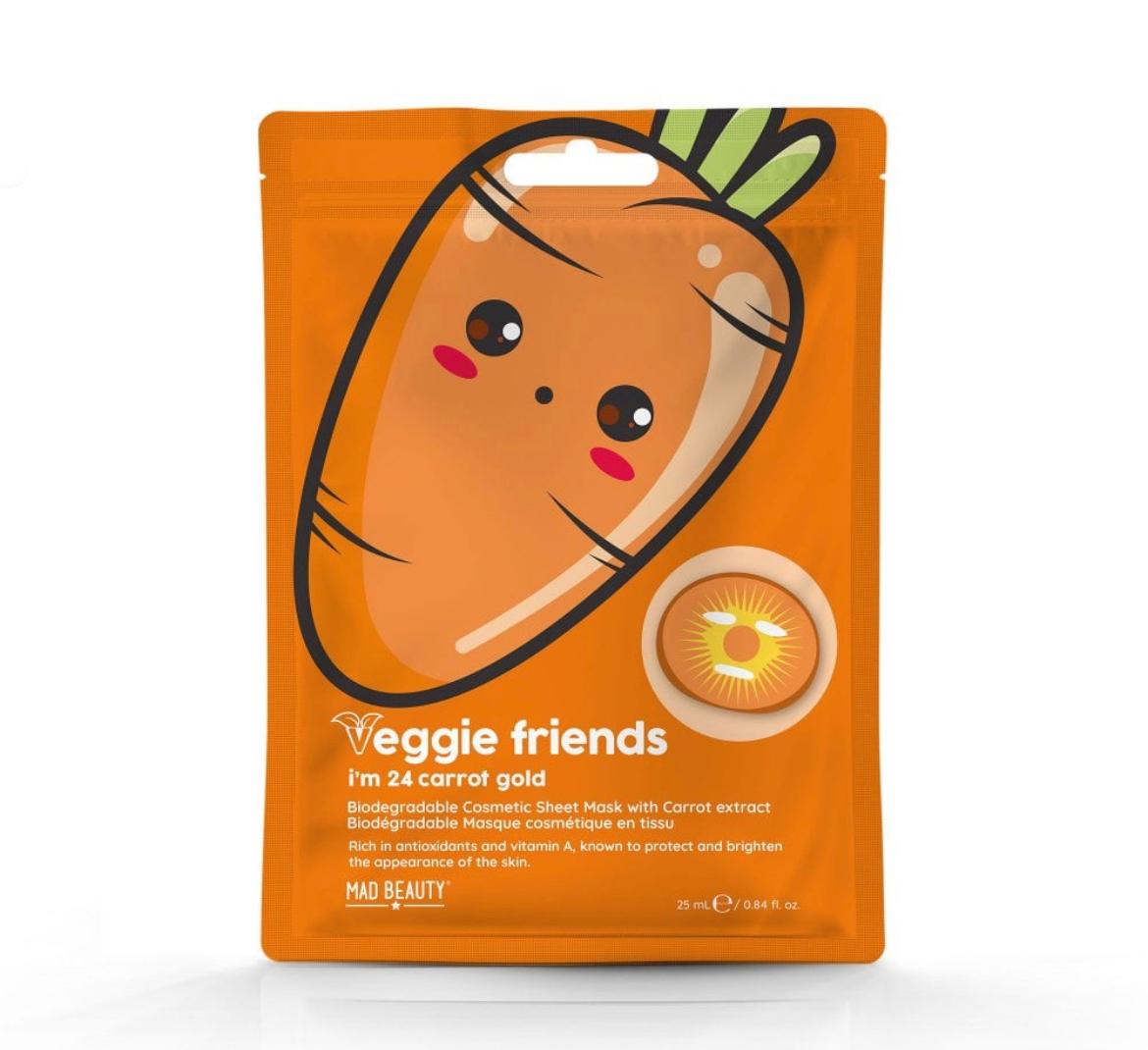 MAD BEAUTY - MASCHERA VISO VEGGIE FRIENDS CAROTA